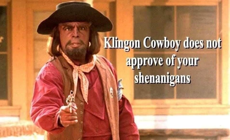 klingon-cowboy-does-not-approve-shenanigans