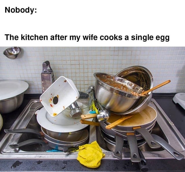 nobody-kitchen-after-my-wife-cooks-single-egg