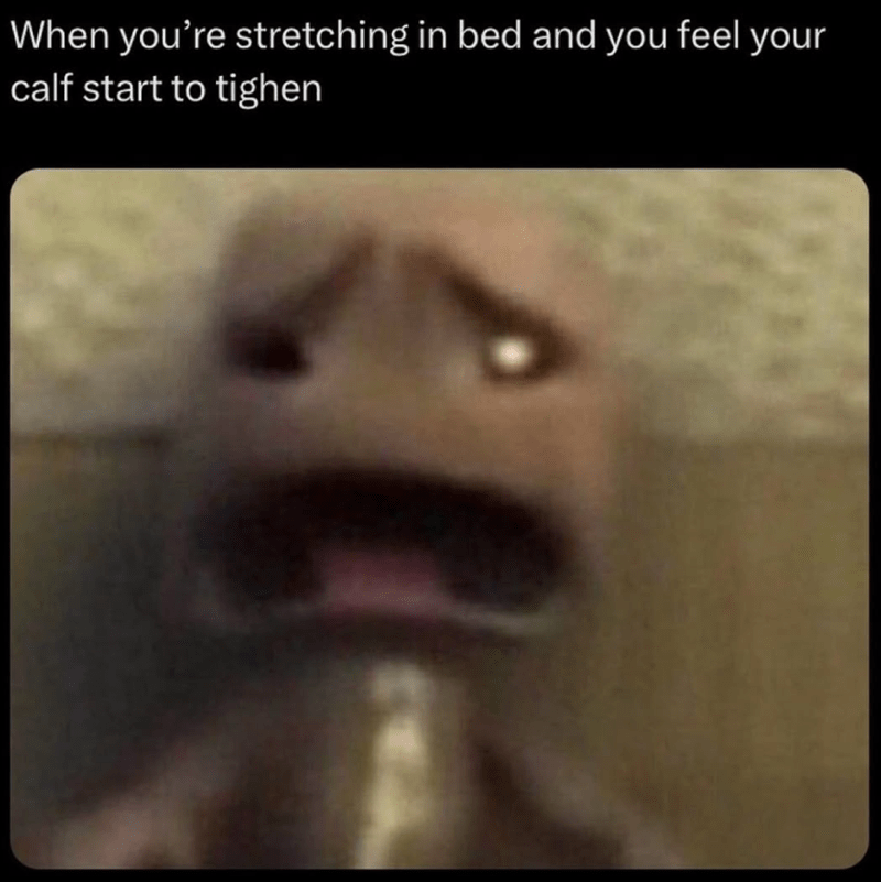 stretching-bed-and-feel-calf-start-tighen